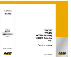 Case Excavators model WX240 Service Manual