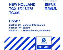 Service Manual for New Holland Tractors model TG215