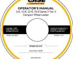 Operator's Manual on CD for Case Compact wheel loaders model 21E