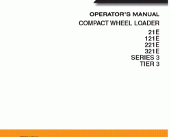 Case Compact wheel loaders model 121E Operator's Manual