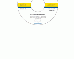 Service Manual on CD for New Holland Combine model CR9060