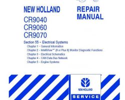 Electrical Wiring Diagram Manual for New Holland Combine model CR9040