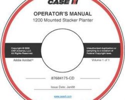 Operator's Manual on CD for Case IH Planter model 1200