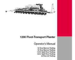 Operator's Manual for Case IH Planter model 1200