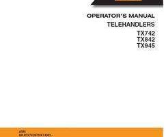 Case Telehandlers model TX945 Operator's Manual