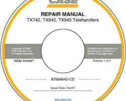 Service Manual on CD for Case Telehandlers model TX945