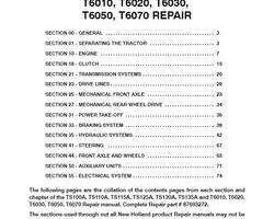 Service Manual for New Holland Tractors model TS115A