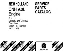 Parts Catalog for New Holland Combine model CR9040