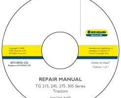 Service Manual on CD for New Holland Tractors model TG305