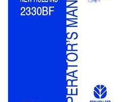 Operator's Manual for New Holland Tractors model 2330BF