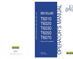Operator's Manual for New Holland Tractors model T6010