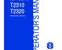 Operator's Manual for New Holland Tractors model T2310