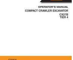 Case Excavators model CX27B Operator's Manual