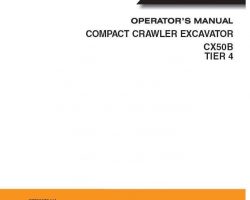 Case Excavators model CX50B Operator's Manual