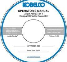 Operator's Manual on CD for Kobelco Excavators model 35SR