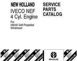 Parts Catalog for New Holland Windrowers model H8040