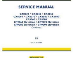 Service Manual for New Holland Combine model CR9080 Elevation