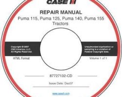 Service Manual on CD for Case IH Tractors model PUMA 115