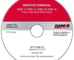 Service Manual on CD for Case IH Tractors model PUMA 115