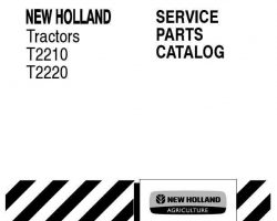 Parts Catalog for New Holland Tractors model T2210