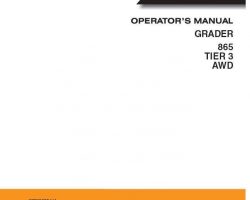 Case Motor graders model 865 Operator's Manual