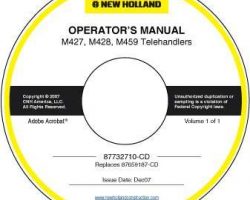 Operator's Manual on CD for New Holland CE Telehandlers model M427