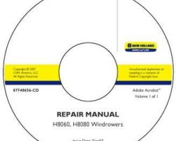 Service Manual on CD for New Holland Windrower model H8080