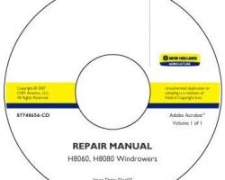 Service Manual on CD for New Holland Windrower model H8060