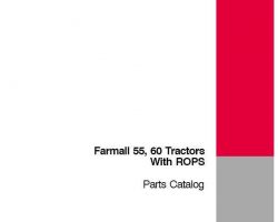 Parts Catalog for Case IH Tractors model Farmall 60