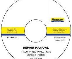 Service Manual on CD for New Holland Tractors model T4020