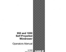 Operator's Manual for Case IH Windrower model 1050
