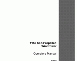 Operator's Manual for Case IH Windrower model 1150