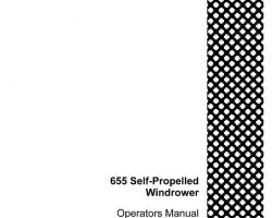 Operator's Manual for Case IH Windrower model 655