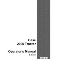 Operator's Manual for Case IH Tractors model 2096