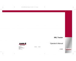 Operator's Manual for Case IH Tractors model 585