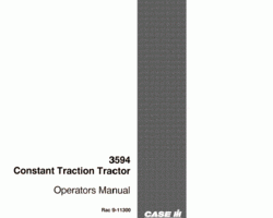 Operator's Manual for Case IH Tractors model 3594