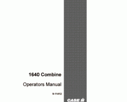 Operator's Manual for Case IH Combine model 1640