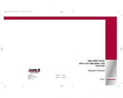 Operator's Manual for Case IH Tractors model 258