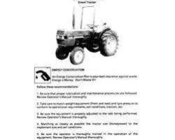 Operator's Manual for Case IH Tractors model 533