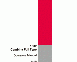 Operator's Manual for Case IH Combine model 1682