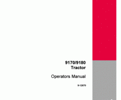 Operator's Manual for Case IH Tractors model 9180