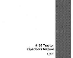 Operator's Manual for Case IH Tractors model 9190