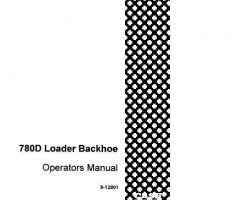 Case Loader backhoes model 780D Operator's Manual