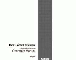Case Dozers model 455C Operator's Manual