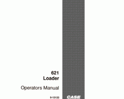 Case Wheel loaders model 621 Operator's Manual