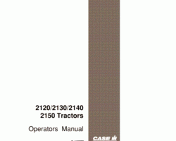 Operator's Manual for Case IH Tractors model 2130
