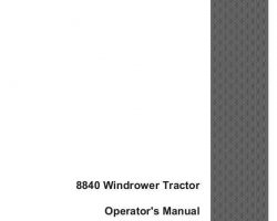 Operator's Manual for Case IH Tractors model 8840