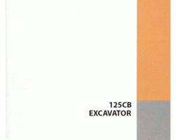 Case Excavators model 125CB Operator's Manual