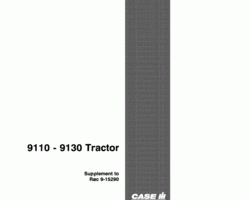 Operator's Manual for Case IH Tractors model 9130