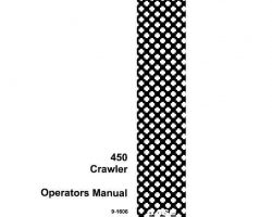 Case Dozers model 450 Operator's Manual